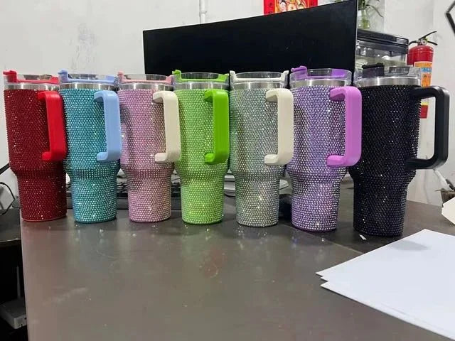 "40 Oz Studded Tumbler Lid & Straw Insulated Stainless Steel"