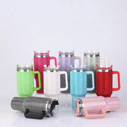 "40 Oz Studded Tumbler Lid & Straw Insulated Stainless Steel"