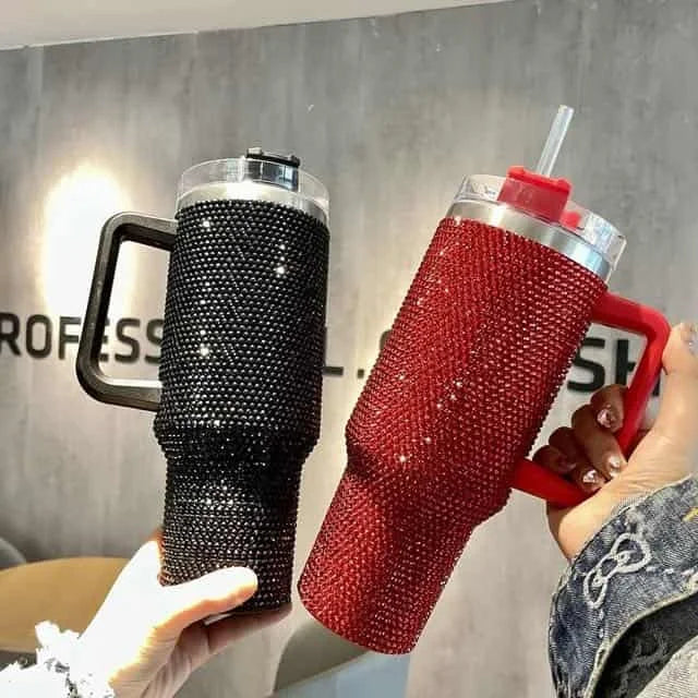 "40 Oz Studded Tumbler Lid & Straw Insulated Stainless Steel"