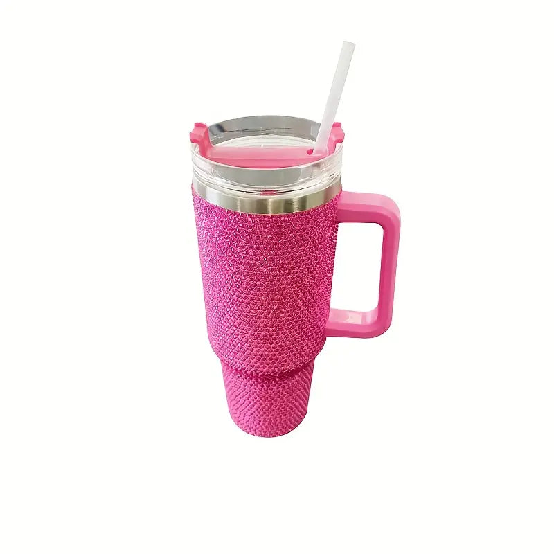 "40 Oz Studded Tumbler Lid & Straw Insulated Stainless Steel"