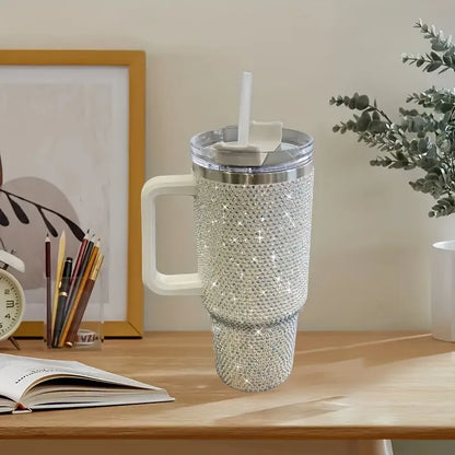 "40 Oz Studded Tumbler Lid & Straw Insulated Stainless Steel"